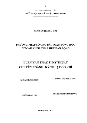 Phương Pháp Số Trong Động Học Cơ Cấu Khớp Thấp Hụt Dẫn Động