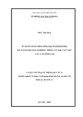 Ứng Dụng Phần Mềm Trong Giảng Dạy Toán Học Tại Đại Học