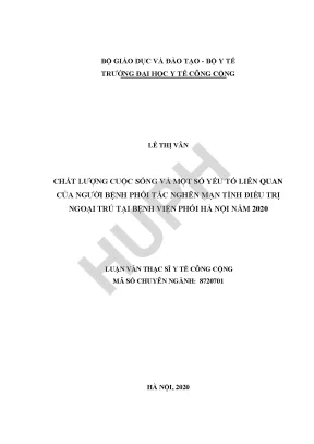 Chất lượng cuộc sống của người bệnh phổi tắc nghẽn mạn