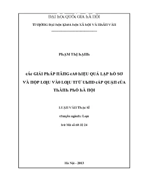 Giải Pháp Hiệu Quả Lập Hồ Sơ và Quản Lý Tài Liệu Tại Hà Nội