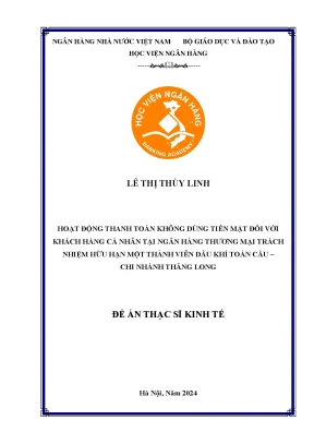 Hoạt Động Thanh Toán Không Dùng Tiền Mặt Tại Ngân Hàng