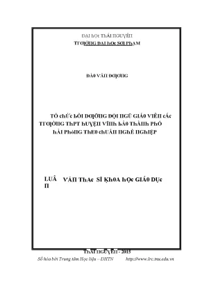 Bồi Dưỡng Đội Ngũ Giáo Viên Trung Học Phổ Thông Huyện 