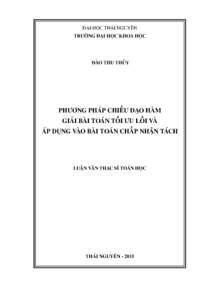 Phương Pháp Chiếu Đạo Hàm Trong Giải Bài Toán Tối Ưu Lồi