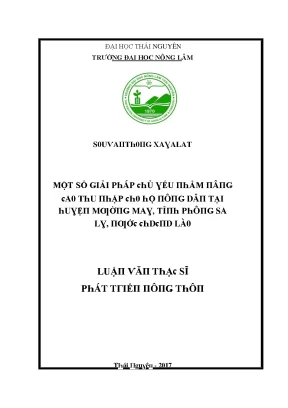 Giải pháp nâng cao thu nhập cho hộ nông dân tại huyện 