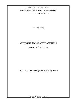 Kỹ Thuật Xử Lý Ảnh Hiện Đại Tại Trường Đại Học CNTT&TT 