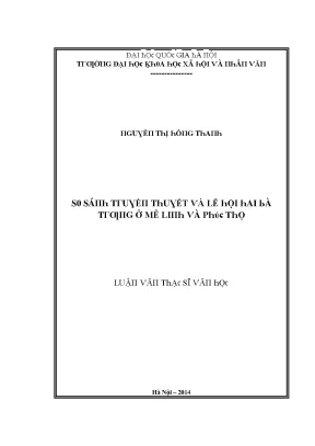Nghiên Cứu Về Lễ Hội Hai Bà Trưng Tại Mê Linh Và Phú Thọ