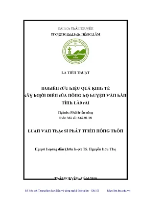 Hiệu Quả Kinh Tế Từ Đề Tài Nghiên Cứu Tại Đại Học Thái