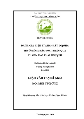 Đánh Giá Chất Lượng Nước Sông Cầu Tại Thành Phố Thái Nguyên