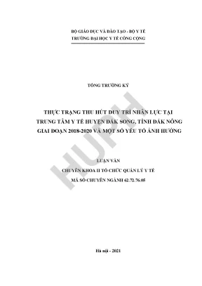 Nâng cao Nguồn Nhân Lực tại Trung Tâm Y Tế Huyện Đắk