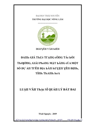 Đánh giá công tác bồi thường giải phóng mặt bằng tại Yên