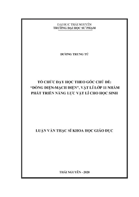 Phát Triển Năng Lực Vật Lý Qua Dạy Học Theo Góc Chủ Đề 