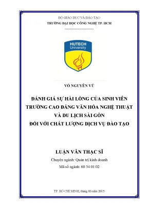 Đánh Giá Sự Hài Lòng Của Sinh Viên Về Chất Lượng Dịch Vụ