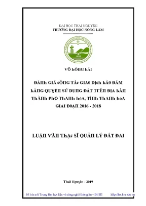 Đánh giá giao dịch bảo đảm quyền sử dụng đất tại Thanh