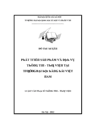 Luận Văn Về Phát Triển Sản Phẩm Và Dịch Vụ Tại Đại Học