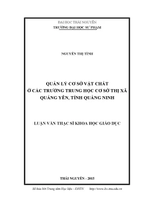 Quản Lý Cơ Sở Vật Chất Tại Trường Trung Học Cơ Sở Thị Xã