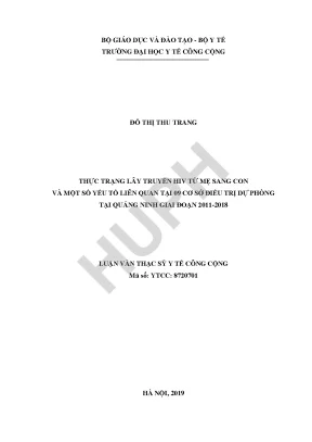 Thực Trạng Lây Truyền HIV Từ Mẹ Sang Con Tại Quảng Ninh