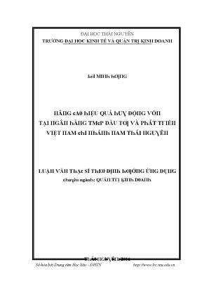 Hiệu Quả Đầu Tư Tại Trường Đại Học Kinh Tế Và Quản Trị