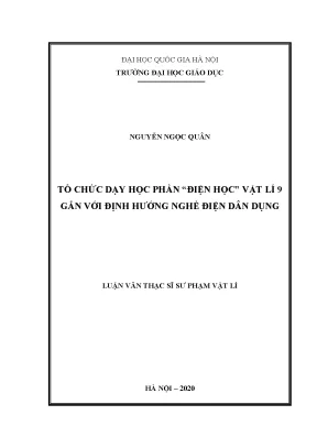 Dạy Học Điện Học Vật Lý 9 Gắn Với Nghề Điện Dân Dụng Tại 
