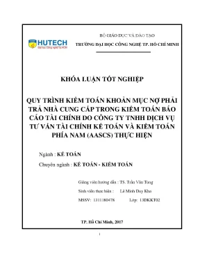 Quy Trình Kiểm Toán Khoản Nợ Phải Trả Nhà Cung Cấp Trong