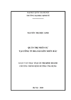 Quản Trị Nhân Sự Tại Công Ty Bia Sài Gòn Miền Bắc: