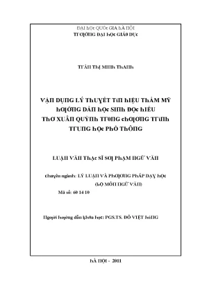 Nghiên Cứu Về Hiệu Quả Thẩm Mỹ Tại Đại Học Quốc Gia Hà Nội