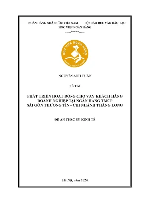 Phát Triển Hoạt Động Cho Vay Khách Hàng Doanh Nghiệp Tại