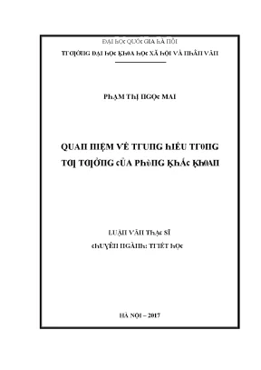 Nghiên Cứu Về Tư Tưởng Tự Tưởng Của Phạm Thị Ngọc Mai
