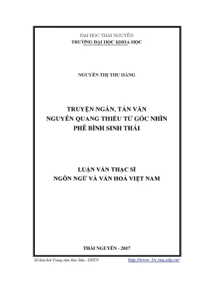 Phê Bình Sinh Thái Trong Văn Học Nguyễn Quang Thiều