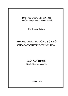 Phương Pháp Tự Động Sửa Lỗi Chương Trình Java