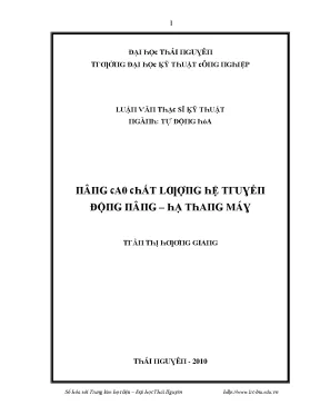 Đại học Thái Nguyên - Kỹ thuật và Công nghệ hiện đại