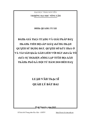 Giải pháp đẩy nhanh tiến độ cấp giấy chứng nhận quyền sử