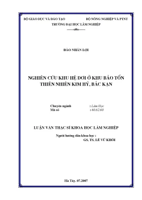 Nghiên cứu khu hệ động vật tại Khu bảo tồn thiên nhiên
