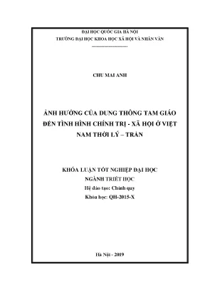 Ảnh Hưởng Của Dung Thông Tam Giáo Đến Chính Trị - Xã Hội