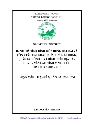 Đánh Giá Biến Động Đất Đai và Quản Lý Hồ Sơ Địa Chính