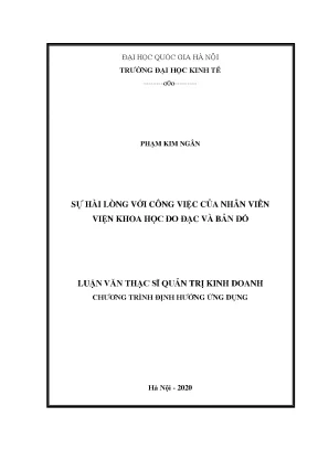 Nâng Cao Sự Hài Lòng Của Nhân Viên Tại Viện Khoa Học Đo