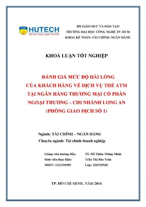 Đánh Giá Mức Độ Hài Lòng Khách Hàng Về Dịch Vụ Thẻ ATM
