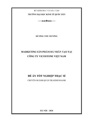 Chiến Lược Marketing Sản Phẩm Đá Nhân Tạo Tại Công Ty