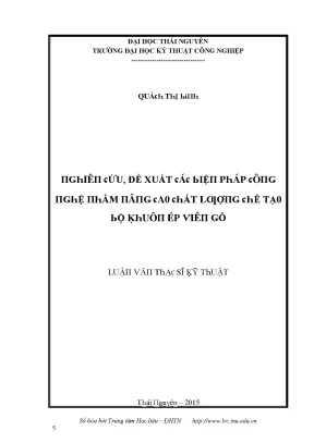 Nghiên cứu về đề xuất cải tiến quy trình công nghệ tại