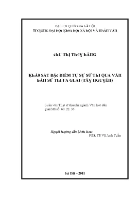 Đặc điểm tự sự sử thi Ra Glai Tây Nguyên