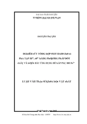 Nghiên cứu về 0XIT PA0 và ứng dụng trong hóa học