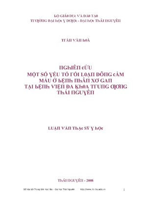 Nghiên cứu yếu tố ảnh hưởng đến bệnh lý máu tại Đại học