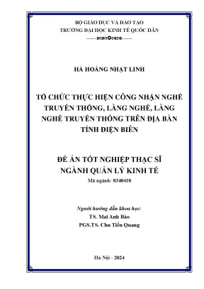 Công Nhận Nghề Truyền Thống Tại Điện Biên: Thực Trạng và
