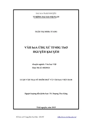 Nghiên cứu về văn hóa ứng xử trong xã hội Việt Nam