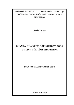 Quản lý nhà nước và phát triển du lịch tại Thanh Hóa