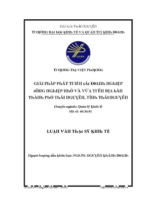 Quản lý kinh tế và phát triển đô thị tại Thái Nguyên