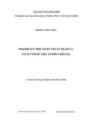 Kỹ Thuật Quản Lý Dữ Liệu Tại Đại Học Thái Nguyên