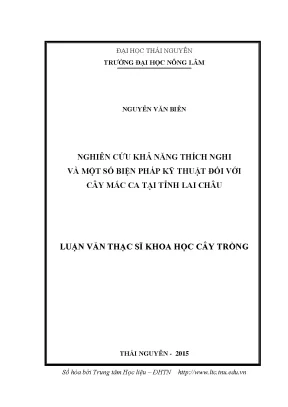 Nghiên Cứu Kỹ Thuật Trồng Cây Mắc Ca Tại Lai Châu