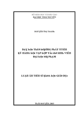 Nghiên Cứu Phát Triển Kỹ Năng Học Tập Tại Đại Học Thái