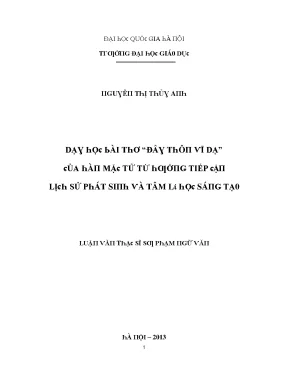 Nghiên Cứu Về Bài Thơ “Đáy Thôn Vĩ Dạ” Của Hàn Mặc Tử