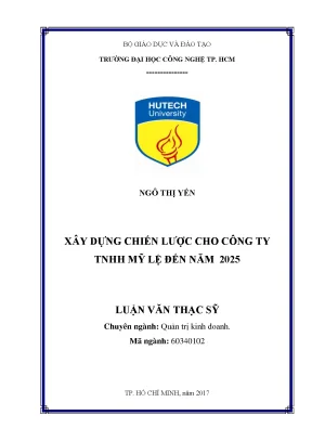 Chiến Lược Phát Triển Công Ty TNHH Mỹ Lệ Đến Năm 2025